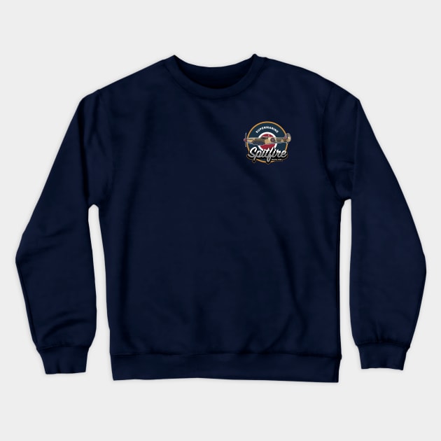 Supermarine Spitfire Malta (Small logo) Crewneck Sweatshirt by TCP